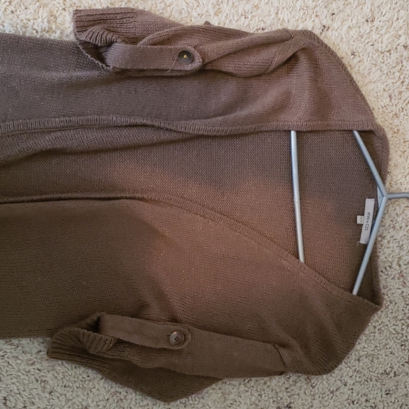 SOLD- Cardigan- cocoa color - Picture 3 of 4